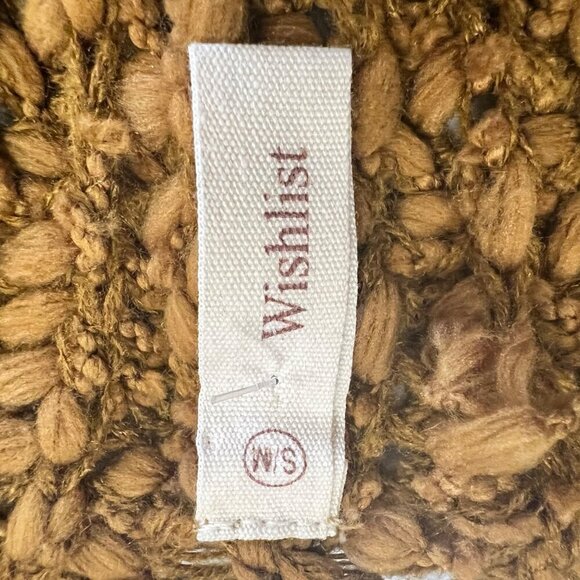 Wishlist Women's Chunk Knit V-Neck Sweater Rust Size S/M - Picture 8 of 9